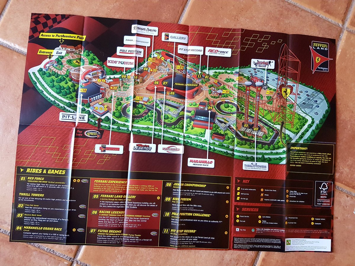 Ferrari land карта