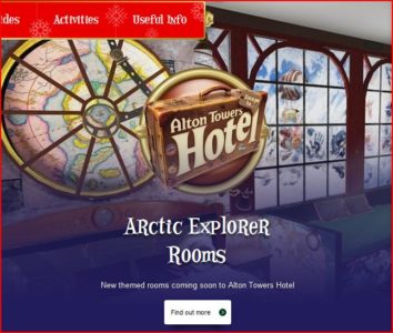 Screenshot from Atlon Towers website showing concept of new Arctic Explorer themed rooms