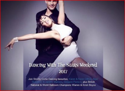 Screenshot from Alton Towers website of Dancing with the Stars themed weekend